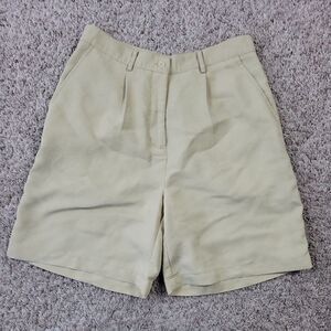 NIKE Golf Shorts Women's 10/M Beige Pleated Bermuda Light Long